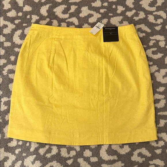 NWT! Banana Republic Linen-blend A-line Mini Skirt - Picture 2 of 3